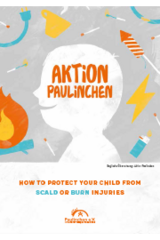 Broschüre in Englisch "Aktion Paulinchen - So schützen Sie Ihr Kind vor Verbrennungen und Verbrühungen"